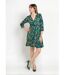 Robe imprimée cache-c¿ur taille ceinturée-1