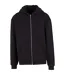 Mens Loose Full Zip Hoodie Black Build Your Brand-1