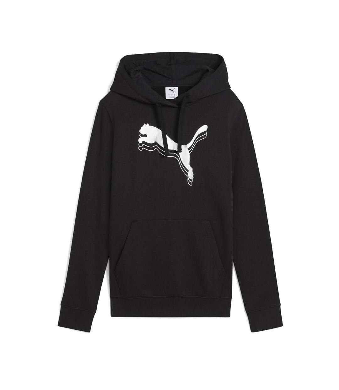 Sweat à capuche noir homme puma metallic hoodie-1