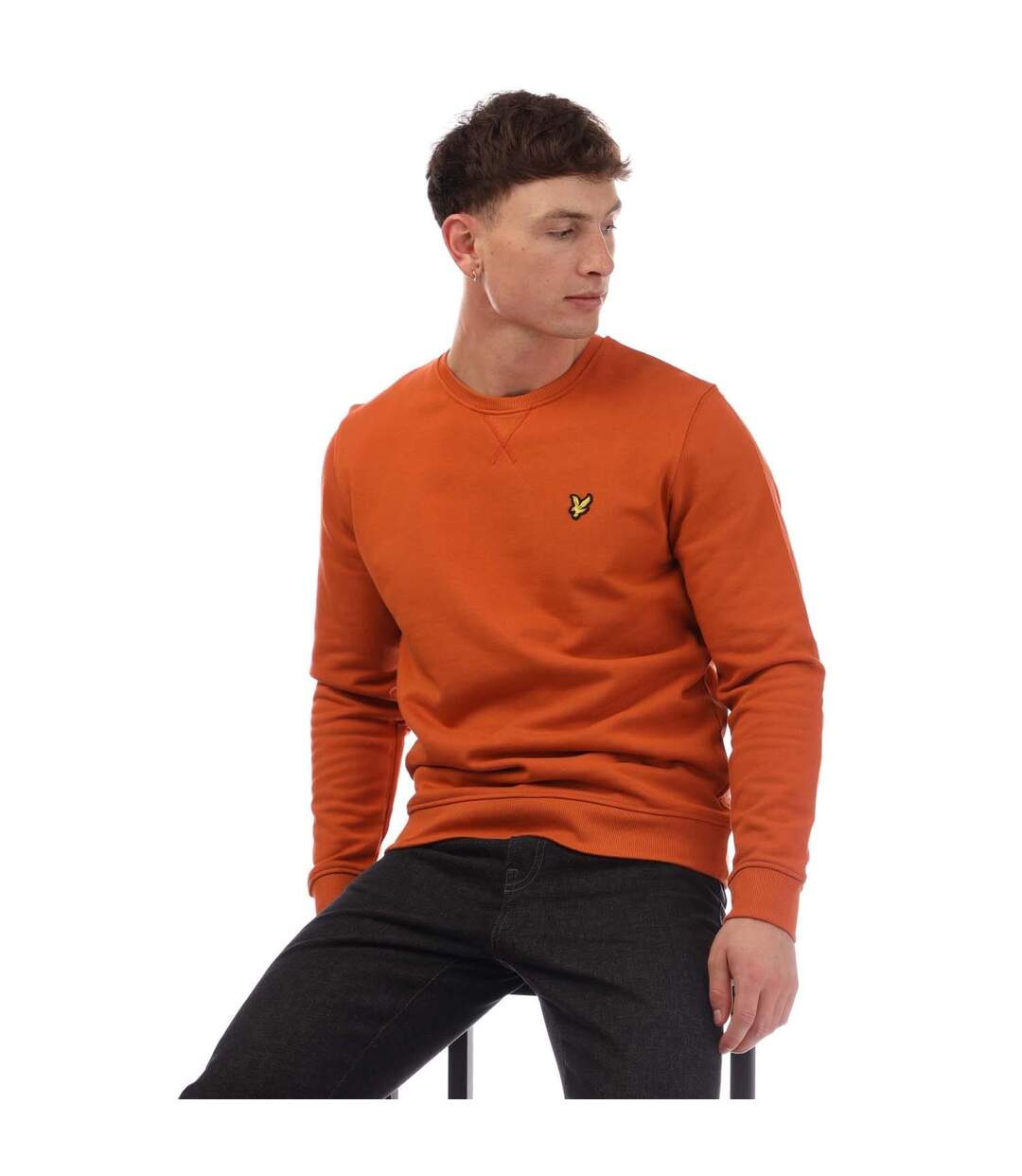 Sweat Homme Orange Lyle & Scott-4