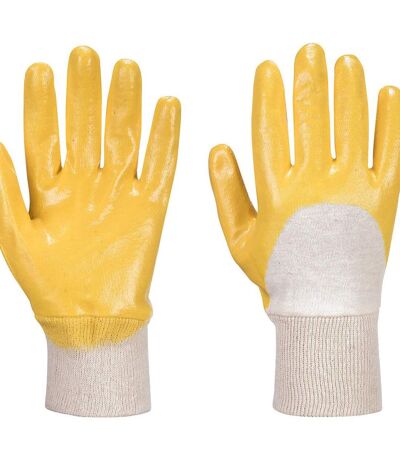 Unisex adult a330 lightweight nitrile safety gloves l yellow Portwest