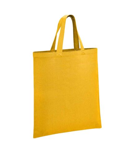 Brand Lab Cotton Short Handle Shopper Bag (Mustard Yellow) (One Size) - UTPC4966