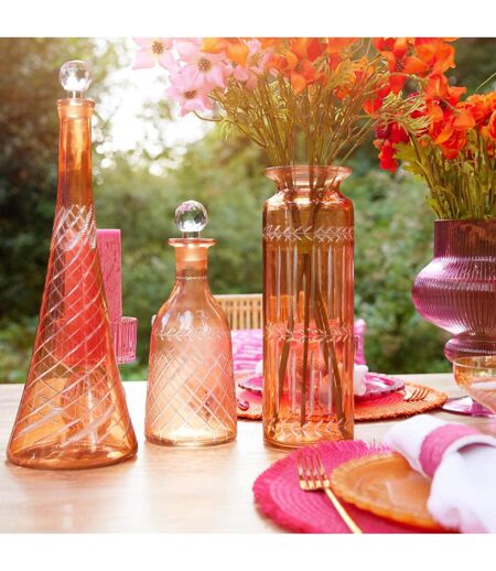 Carafe en Verre Tiges Anastasia 43cm Orange