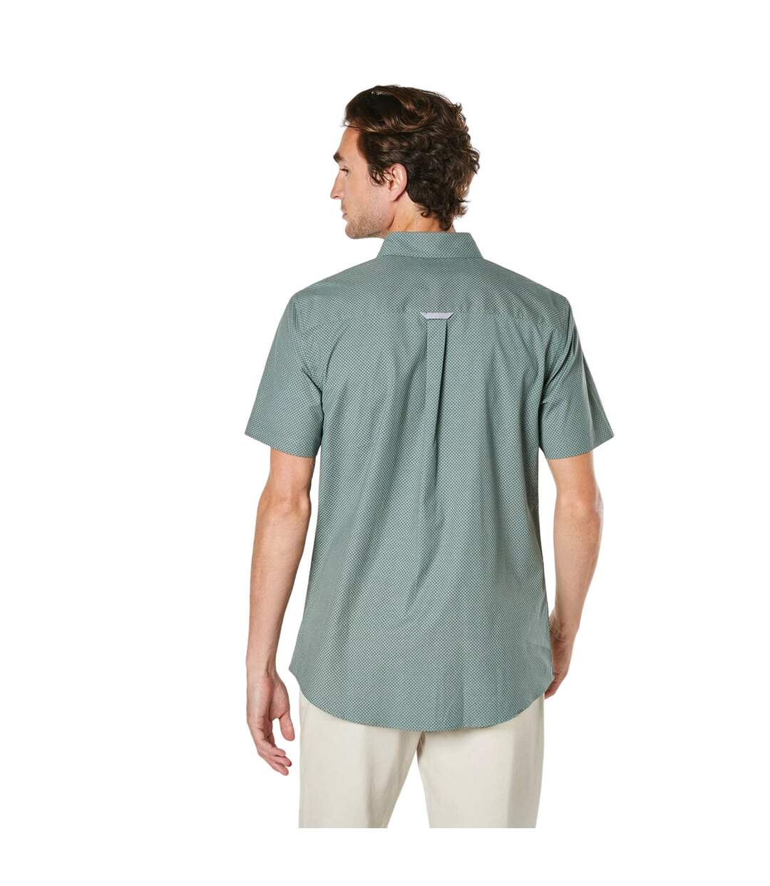 Mens dotted short-sleeved shirt green Maine