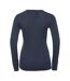 Russell Collection Womens/Ladies Marl V Neck Sweatshirt (French Navy)