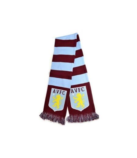 Aston Villa FC Bar Knitted Scarf (Claret Red/Sky Blue) (One Size) - UTBS2373