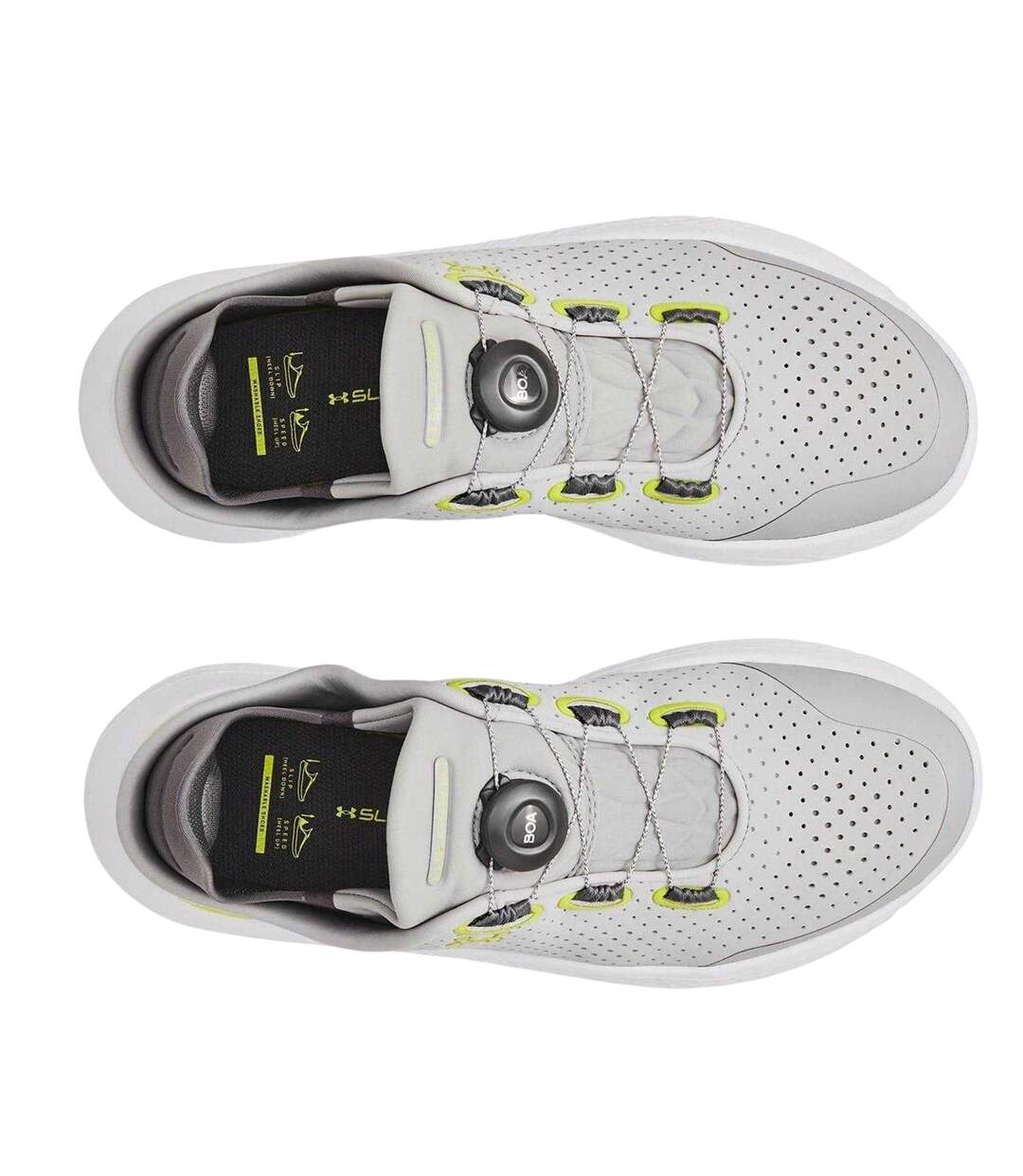 Mens Perforated Running Flat Trainers Grey Under Armour-3