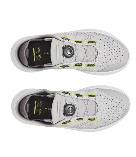 Mens Perforated Running Flat Trainers Grey Under Armour