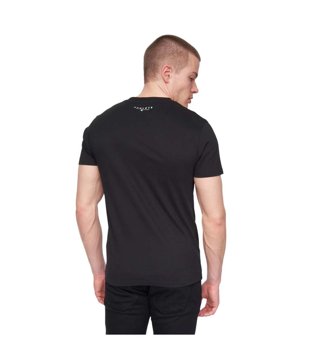 Mens hentyme t-shirt black Henleys