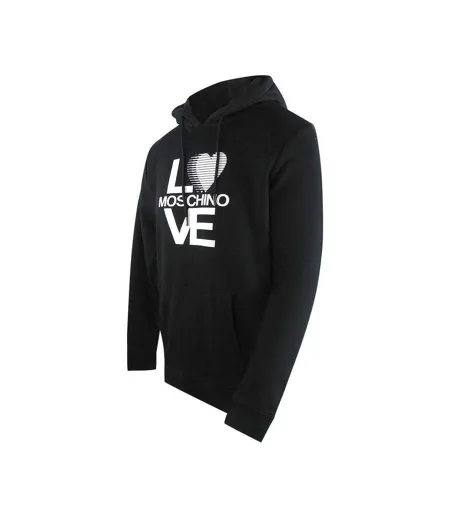 Womens/ladies Love Bold Logo Hoodie Black Love Moschino