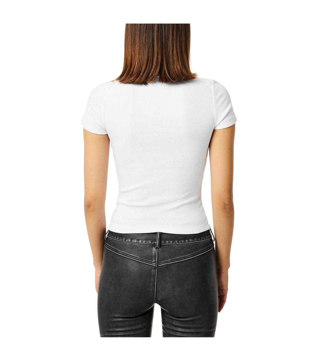 T-shirt Motif/style Logo Ele Femme Blanc Diesel-3
