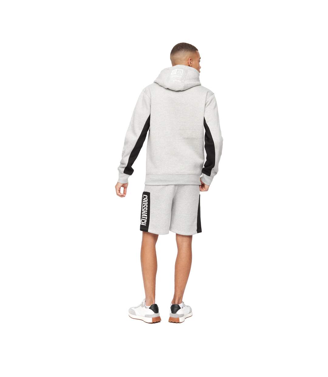 Sweat À Capuche Silomane Homme Gris Chiné Crosshatch-3