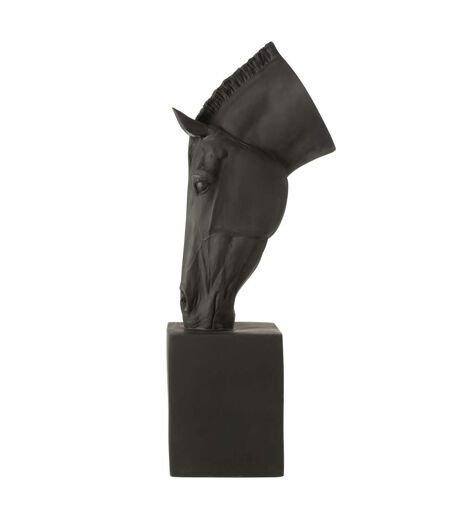 Tête de Cheval sur Socle Hollywood 95cm Noir