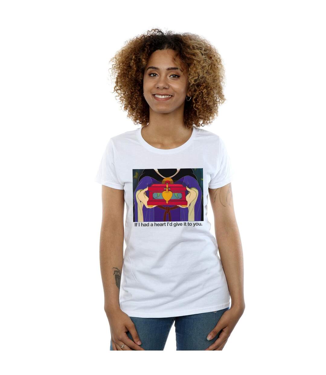 Disney T-shirt en coton Femme/Les femmes La Belle au bois dormant Si j'avais un coeur (Blanc) - UTBI37290-2