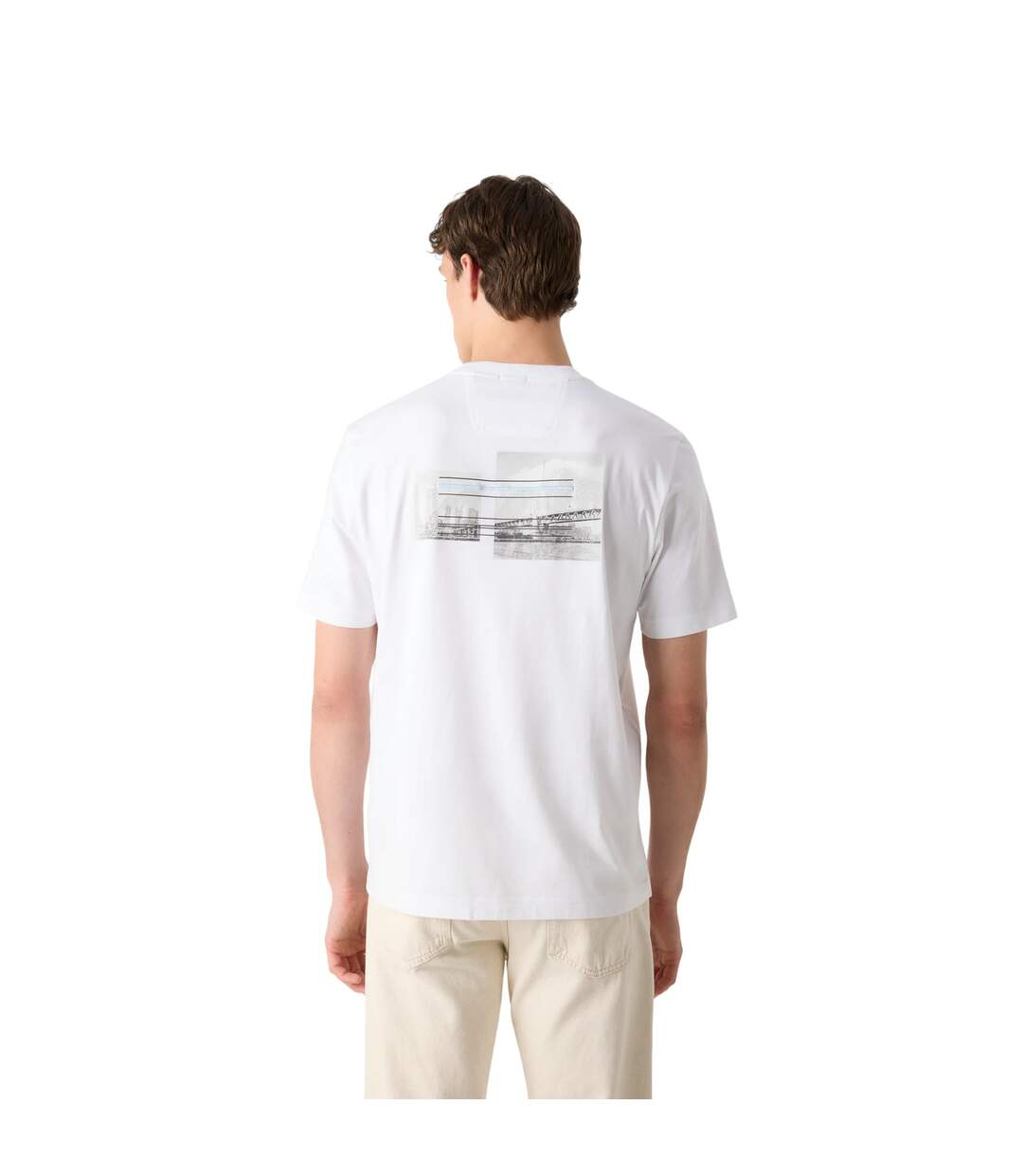 T-shirt Motif/style Impression De Photo Homme Blanc Boss-3