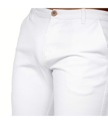 Mens sinwood chino shorts white Crosshatch