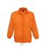 SOLS Unisex Surf Windbreaker Lightweight Jacket (Orange) - UTPC351