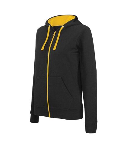 Sweat zippé capuche contrastée Kariban femme