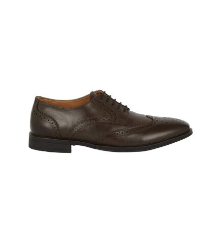 Debenhams Mens Thomas Blunt Wingtip Leather Brogues (Brown) - UTDH6308