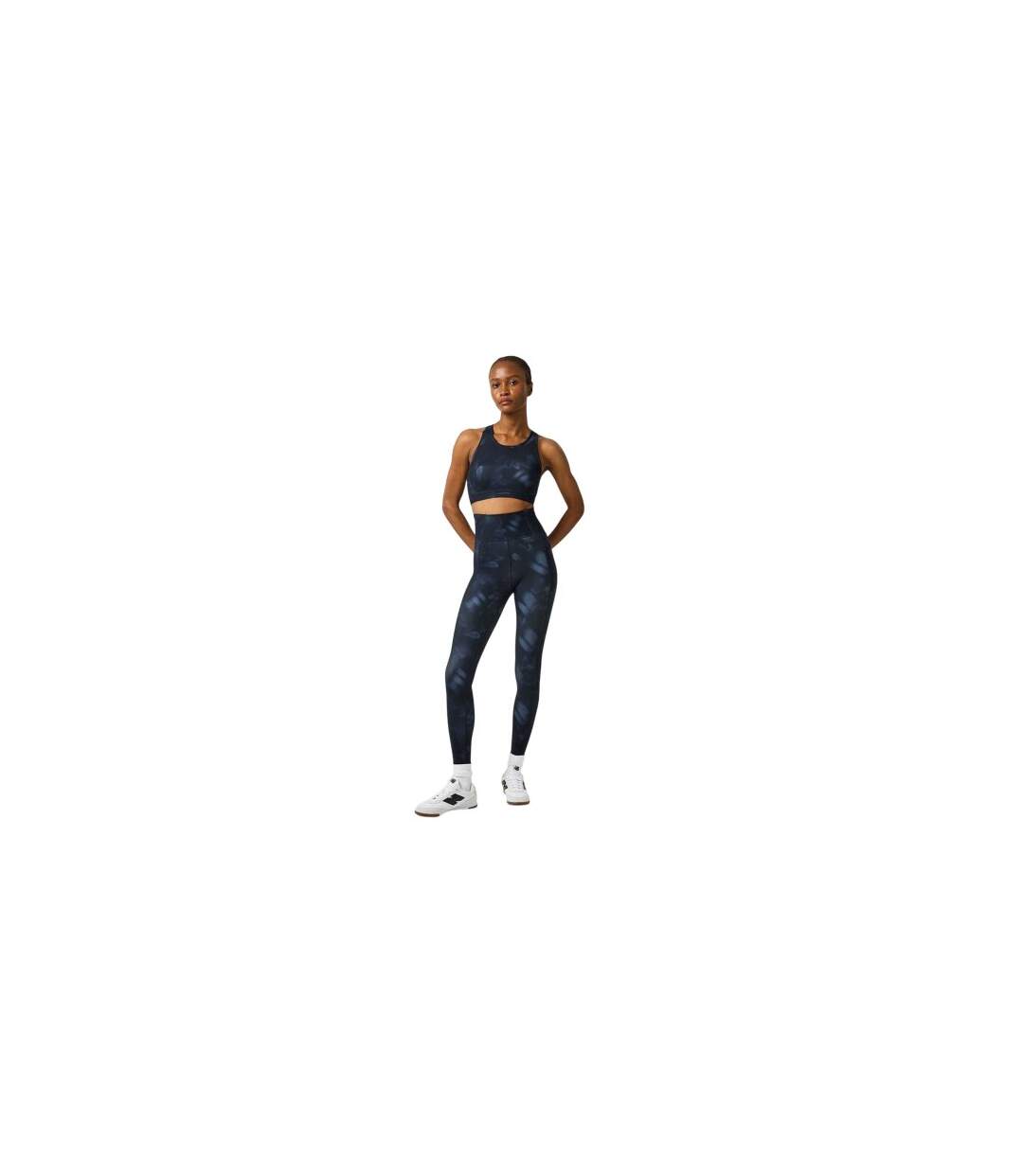 Legging Motif/style Floral Core Femme Bleu Marine USA Pro-1