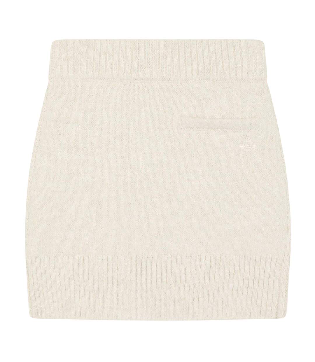 Womens/ladies Logo Knitted Mini Skirt Grey Couture-2