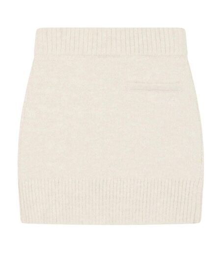 Womens/ladies Logo Knitted Mini Skirt Grey Couture
