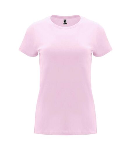 Womens/ladies Capri Short-sleeved T-shirt Light Pink Roly