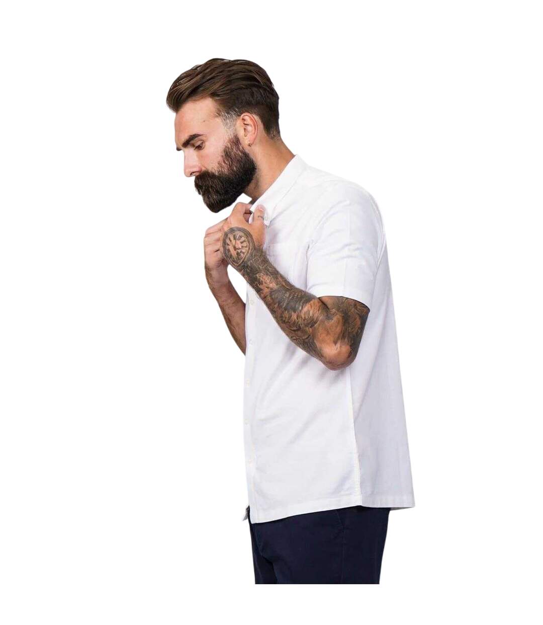 Mens Classic Oxford Shirt White Firetrap-3