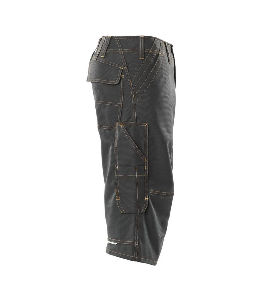 Mens Young Borba Long Length Work Shorts Black Mascot-4