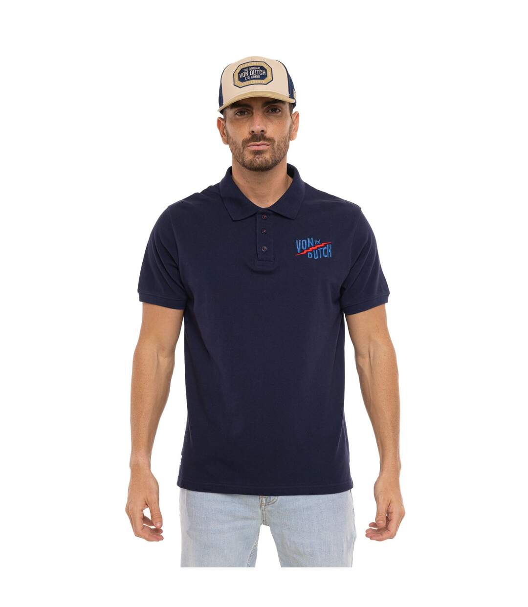 Polo homme maille piquée avec broderie East Vondutch-1