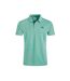 Mens miles pique organic polo shirt aqua marine Weird Fish-1