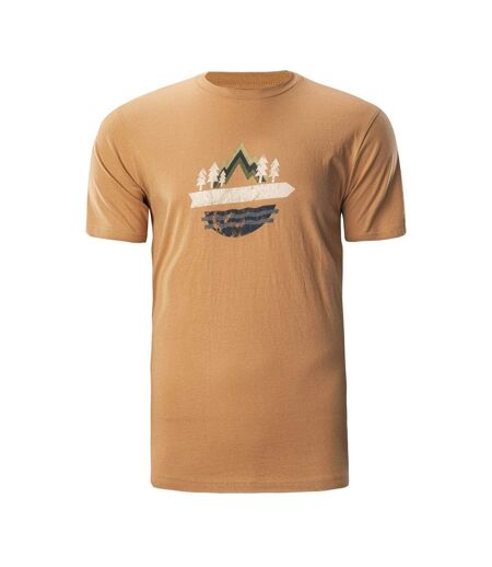 Mens Totus Graphic Print Cotton Outdoor T-shirt Orange Hi-Tec