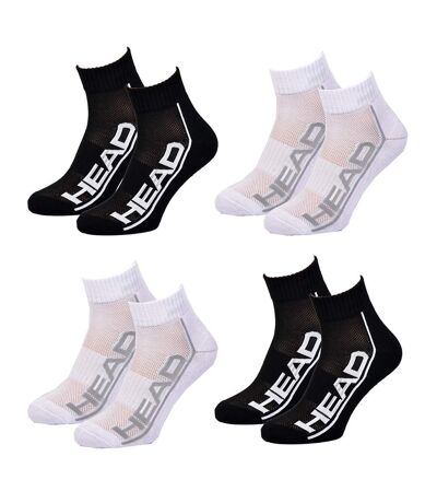 Chaussettes homme HEAD SPORT ET PERFORMANCE -Assortiment modèles photos selon arrivages- Pack de 4 Paires Performance QUARTER