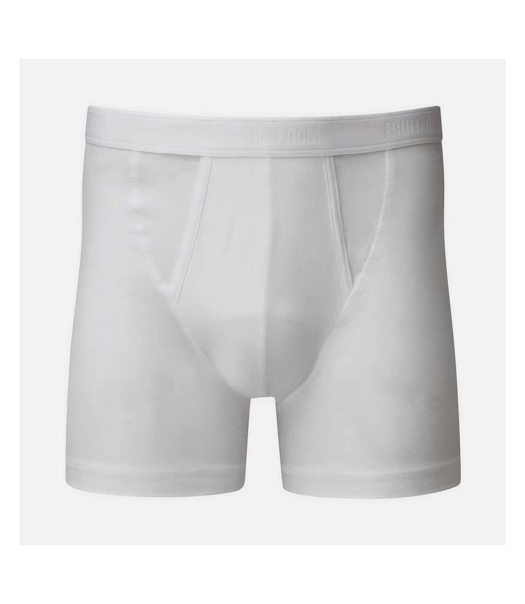 Pack of 2  Mens classic plain boxer shorts  white Fruit of the Loom