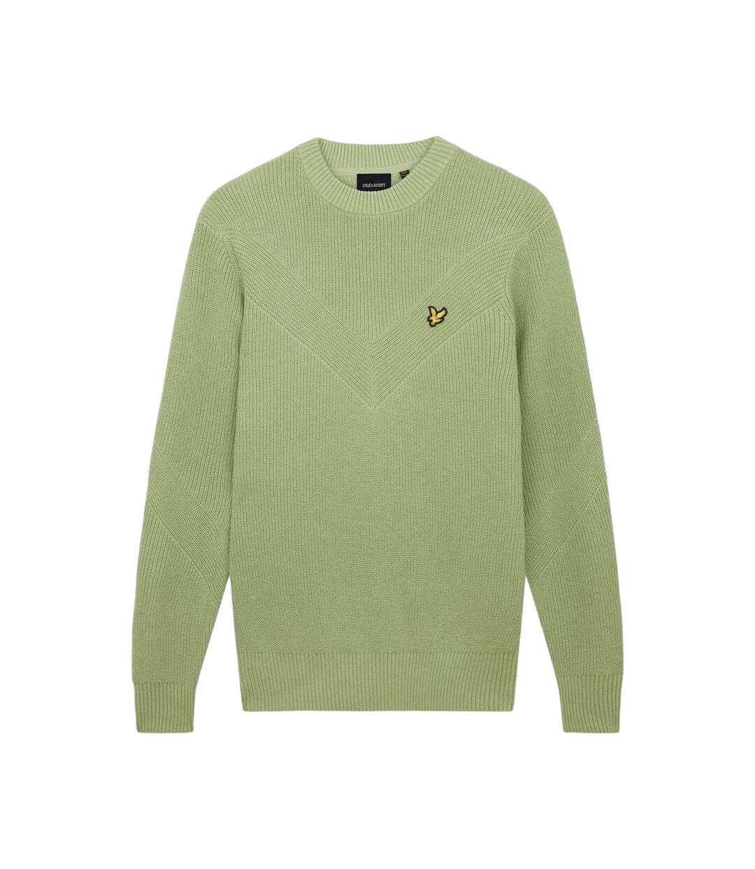 Mens Chevron Crew Neck Sweatshirt Green Lyle & Scott-2