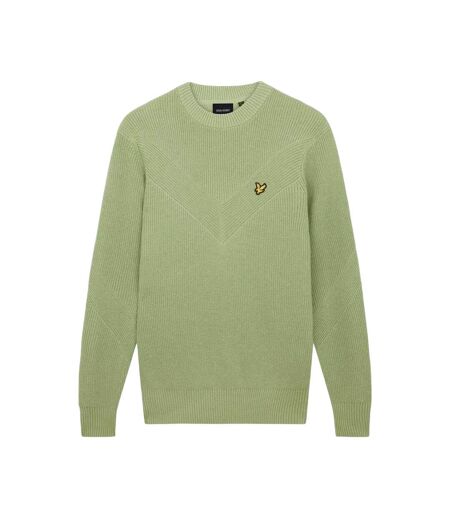 Mens Chevron Crew Neck Sweatshirt Green Lyle & Scott