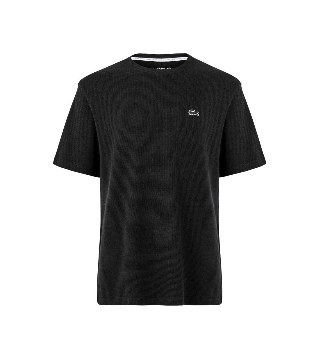 T-shirt Motif/style Quadrillage Homme Noir Lacoste-1