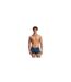 Pack Of 3  Mens Logo Boxer Briefs  Blue Teal Navy Boss-1