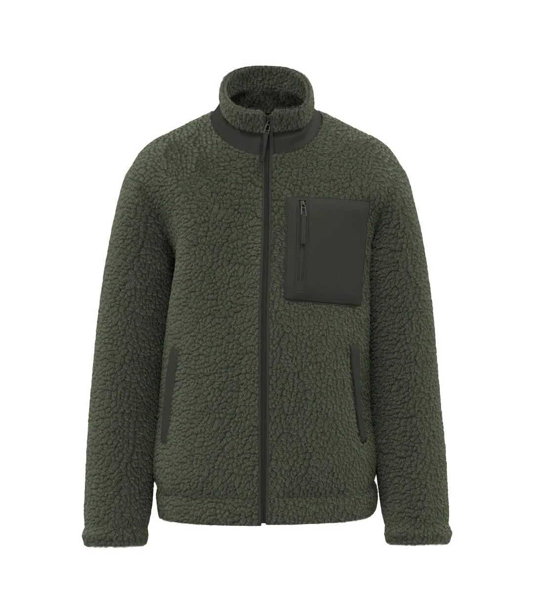 Doudoune Matelassée Sherpa Adulte Vert Forêt Kaki Foncé Native Spirit-2