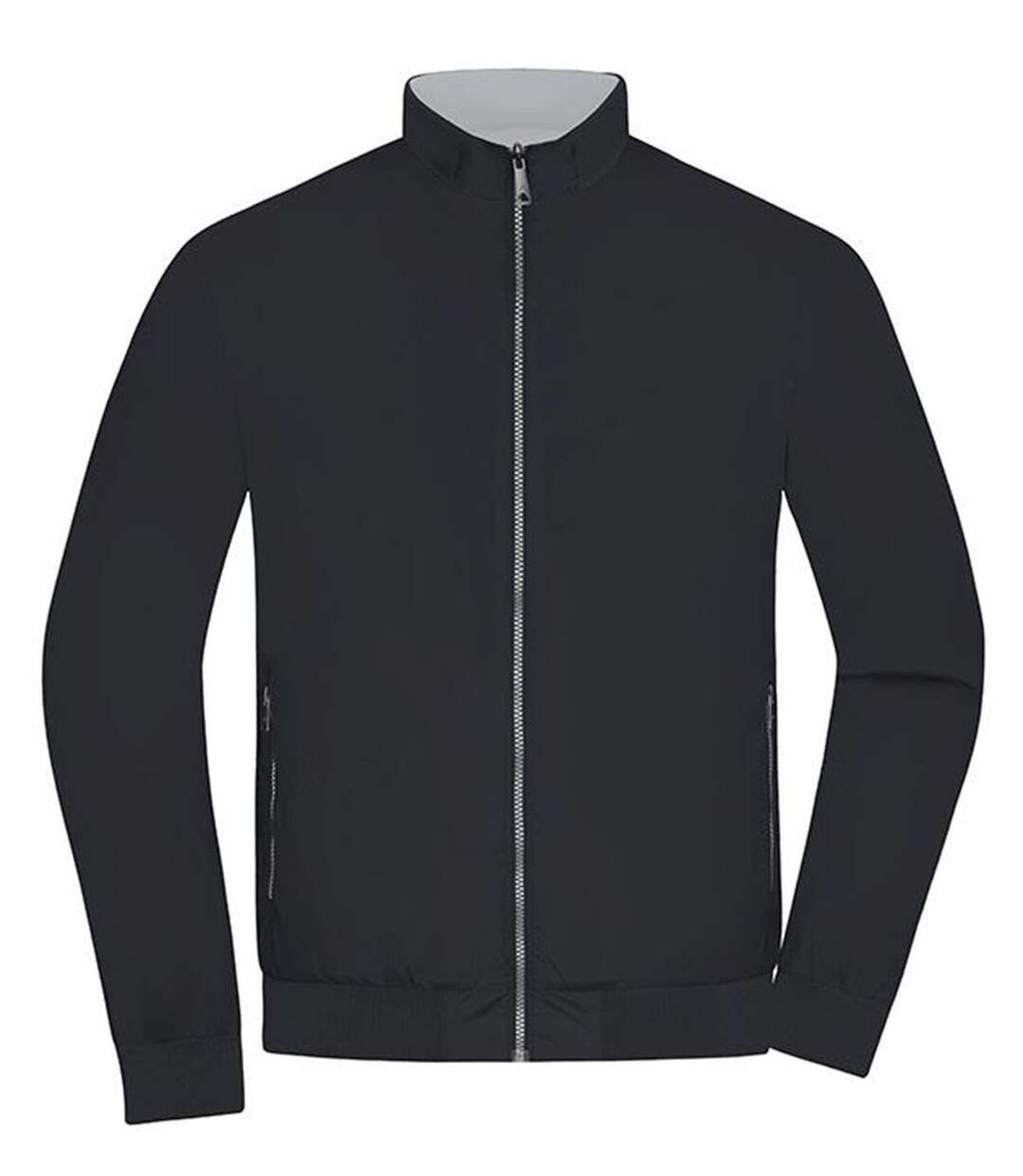 Veste légère réversible - Homme - JN1336 - noir et gris argent