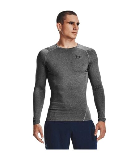 Mens Heatgear Base Layer Top Carbon Heather Under Armour