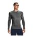 Mens Heatgear Base Layer Top Carbon Heather Under Armour-4