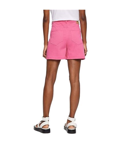 Womens/ladies Denim Shorts Pink Boss