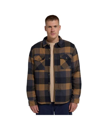 Mens Tide Plaid Organic Shirt Charcoal Animal