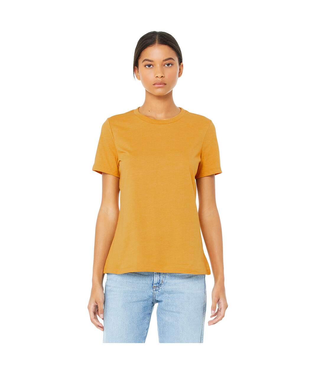 Womens/ladies heather t-shirt heather mustard Bella + Canvas