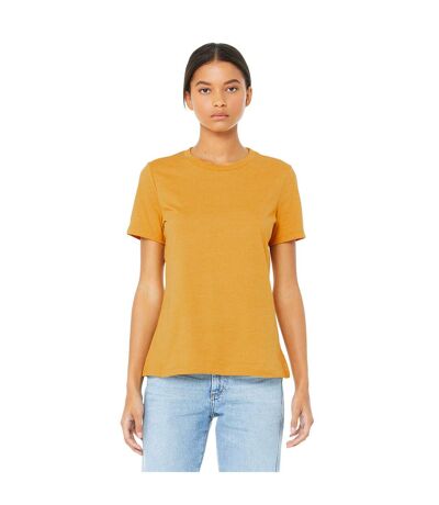 Womens/ladies Heather T-shirt Heather Mustard Bella + Canvas
