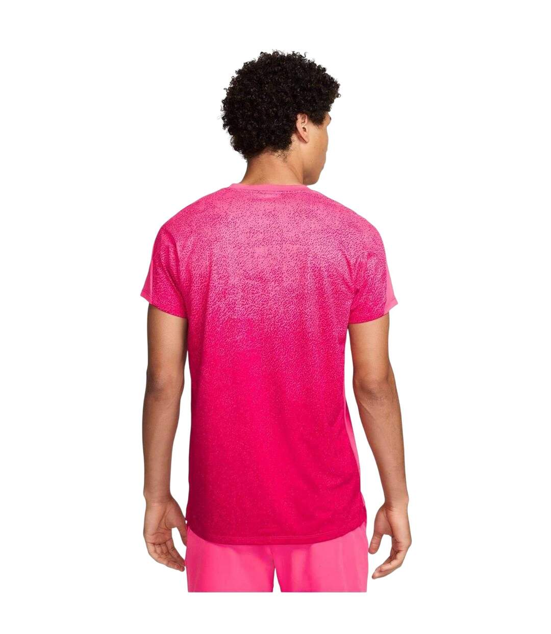 Mens Court Slam Dri-fit T-shirt Hot Fushia White Nike-2