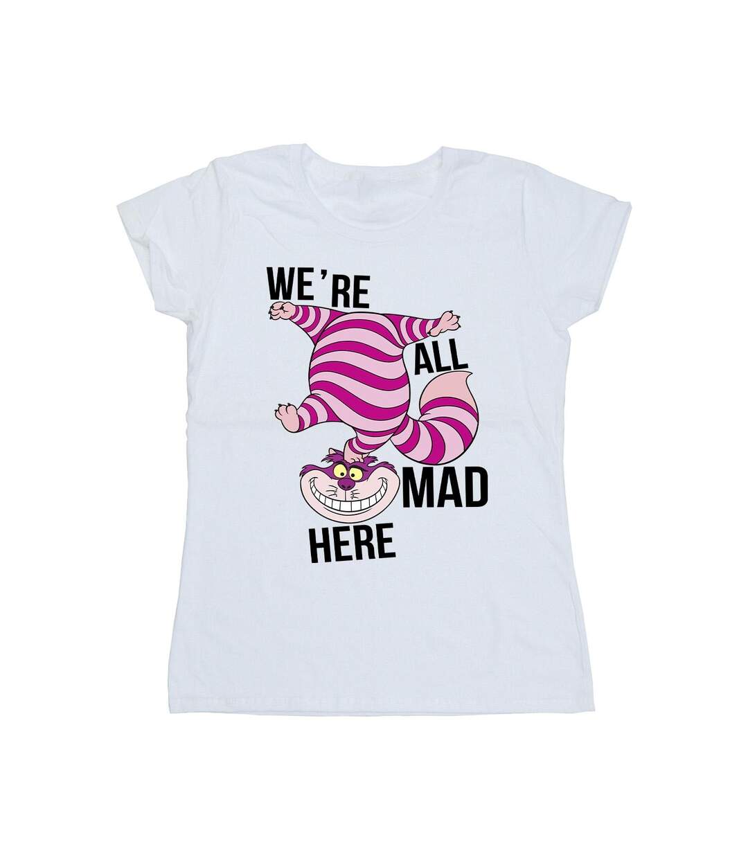 Disney Femme/Ladies Alice In Wonderland All Mad Here - T-shirt en coton (Blanc) - UTBI7118-1