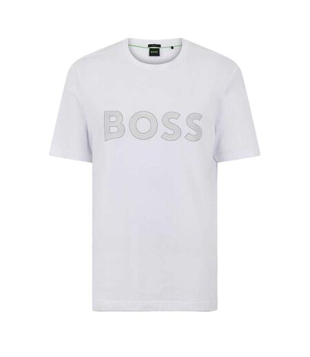 T-shirt Motif/style Lettrage Homme Blanc Boss