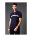 Mens chest stripe polo shirt navy Burton-1